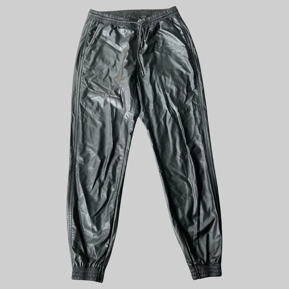 Zara Faux Leather Relaxed Fit Jogger Pants